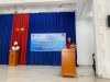 Ảnh: Bà Đào Thị Anh Tuyết Phó Trưởng phòng Xây dựng và Phổ biến pháp luật - Sở Tư pháp tuyên truyền