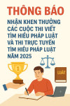 Thông báo nhận khen thưởng các cuộc thi viết và thi trực tuyến tìm hiểu pháp luật năm 2025 trên địa bàn tỉnh Tây Ninh