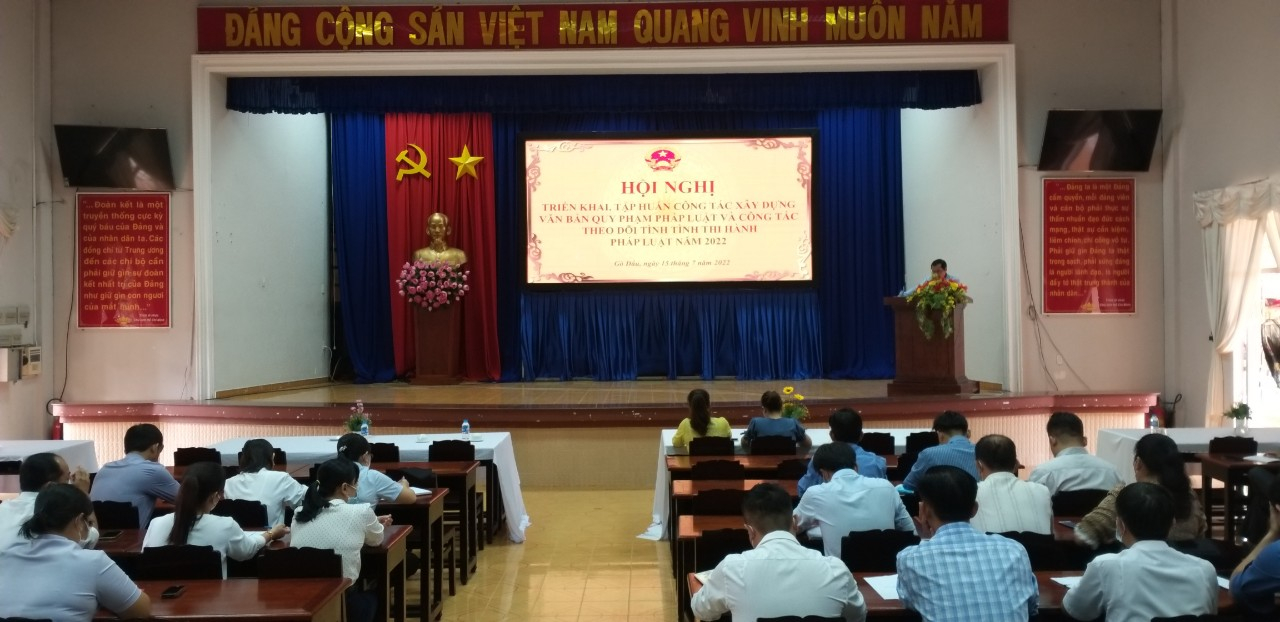 Ủy ban nhân dân huyện Gò Dầu tổ chức Hội nghị tập huấn công tác ...