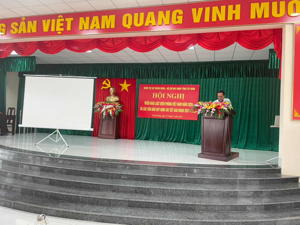 Ảnh: Đ/c Nguyễn Thành Thiện – Phó Chủ tịch Hội đồng phối hợp PBGDPL và Đánh giá tiếp cận pháp luật thị xã Trảng Bàng
