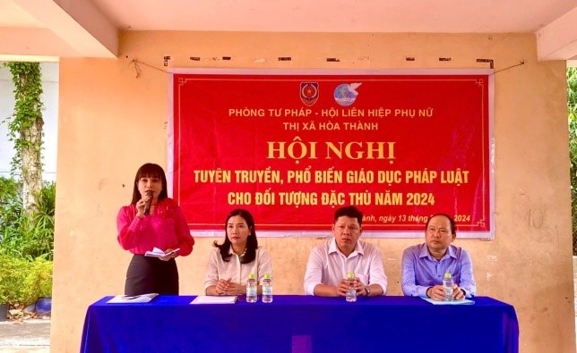 Thị xã Hòa Thành tổ chức hội nghị tuyên truyền, phổ biến, giáo dục pháp luật, tư vấn pháp luật cho đối tượng đặc thù là người dân tộc thiểu số