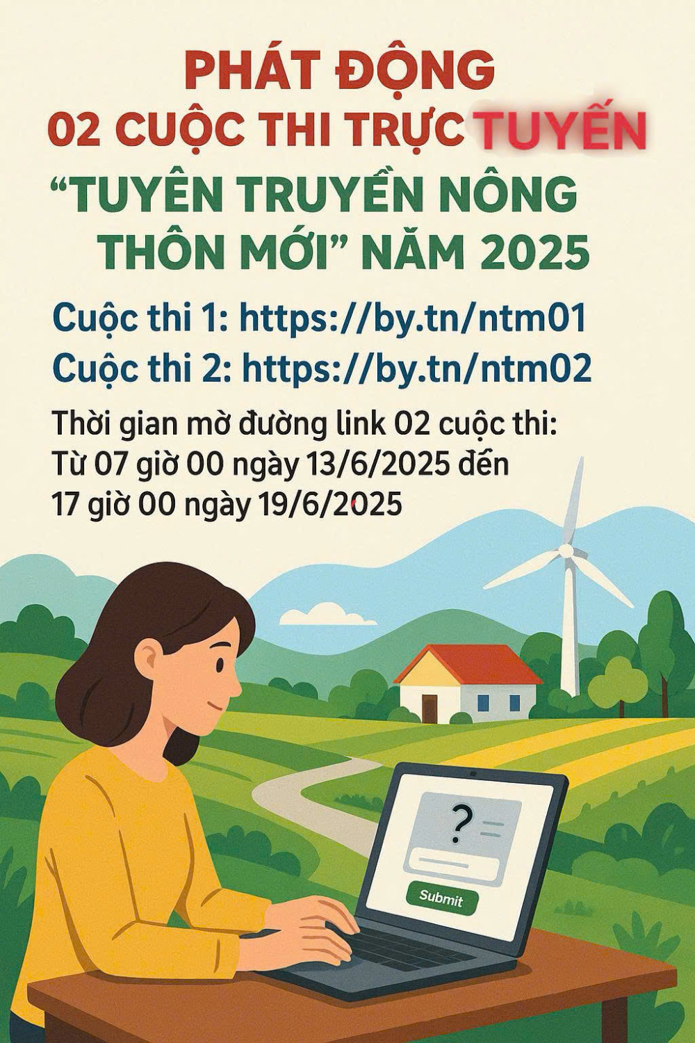 Phát động tham gia 02 cuộc thi trực tuyến tuyên truyền  nông thôn mới